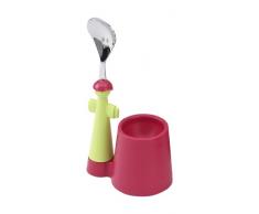 Rivadossi Puppets - Huevera con cuchara, color rosa y verde