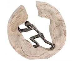 Casablanca - Figura Decorativa de Madera de Mango/Aluminio - Altura 29 cm