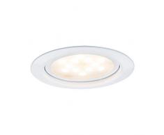 Paulmann 93555 Luminaria para muebles LED, juego, Micro Line, redondo, incl. 1x4,5 W, lÃ¡mpara de armario, blanco, luz para armario, metal, lÃ¡mpara de cocina 2700 K