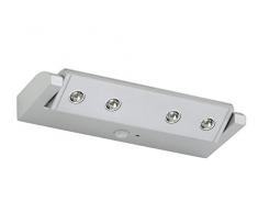 Briloner Leuchten Luz Descendente con sensor, 4Â LED, Titanio/plata 2269Â âÂ 041