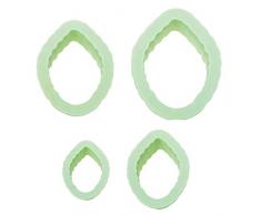 DECORA Navaja Deja Rosa, plÃ¡stico, Verde, 4 Piezas