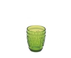 Anton Studio Designs Savoie Juego de 6 Vasos de Cristal Doble Retro Verdes