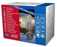 Konstsmide 3611-200 - Guirnalda de micro LED (80 diodos de luz blanca, transformador exterior 24 V, 4,8 W, cable negro)