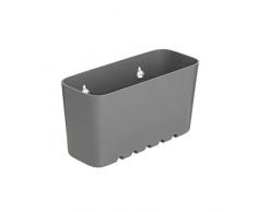 TATAY 4520100 - PequeÃ±a Cesta organizadora de ducha con ventosas, capacidad 1.5 kg, PlÃ¡stico polipropileno, Color gris, 20 x 9.5 x 11 cm