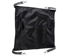 Hamaca de jaula para mascotas cálida hamaca impermeable tela Oxford colgante cama para gato, fácil de fijar y cómoda de doble uso en invierno y verano (negro)