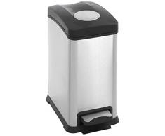 EKO Rejoice Paso Papelera, Acero Inoxidable Mate, 12Â L