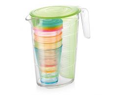 Tescoma Mydrink Jarra 4 Vasos con Tapa, Verde, 23 x 13 x 23,2 cm