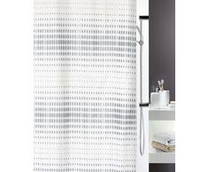 Spirella 10.15180 Noon - Cortina para la ducha (180 x 200 cm, textil), color plateado