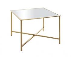 Haku Möbel Mesa Auxiliar, Metal, Dorado, T 60 x B 60 x H 45 cm