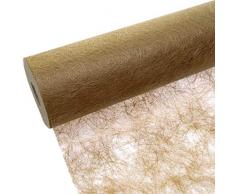 Deko AS GmbH sizo Flor Mesa Banda dunkelgold 60 cm Rollo 25 Metros – 60 – 600 – 25 – 041