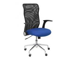 Piqueras Y Crespo (PIQU7) Silla Minaya Respaldo Malla Negro Asiento Bali Azul Oficina, Talla unica