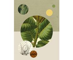 Komar Wandbild Von Green Structure | Poster, Bild, Wohnzimmer, Schlafzimmer, Dekoration, Kunstdruck | ohne Rahmen | P054-30x40 fotomural, GrÃ¼n, WeiÃ, Schwarz, Braun