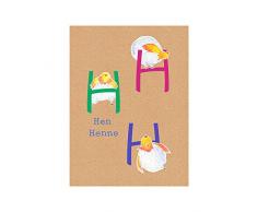 Komar Wandbild Von ABC Animal H | Poster, Bild, Wohnzimmer, Schlafzimmer, Dekoration, Kunstdruck | ohne Rahmen | P036H-40x50 fotomural, carbÃ³n