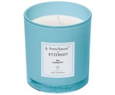 Ritzenhoff Aroma Naturals Modern Vela Aromática, Cristal, Azul, 7 x 7 x 8 cm