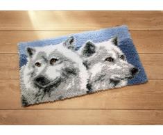 Vervaco 38025 - Alfombra Tejida (70 x 45 cm), diseÃ±o de Lobos