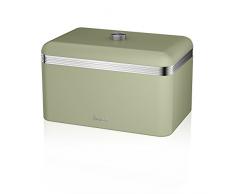 Swan SWKA1010GN â Panera de Cocina, Hierro Lacado, Estilo Retro, Grande, Verde, Metal, 22.6 x 35.3 x 23.5cm