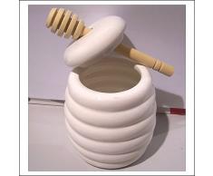 La Porcellana Menage Miel Bowl Osa con Caja de Regalo, Color Blanco