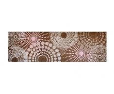 Alfombrilla Lifestyle 100864 Puntos, Alfombra Antideslizante y Lavable, Ideal para el Armario, la Cocina o el Dormitorio, 50 x 150 cm, marrón/Rosa