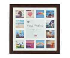 Inov8 16 x 40,64 cm Insta-Frame Austen Marco para Instagram 13/DE Estampado a Cuadros de Fotos con paspartú Blanco y Blanco con Borde, Roble