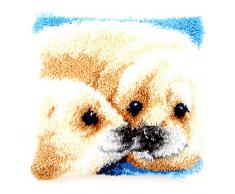 Vervaco - Kit para cojín de Ganchillo, diseño de focas, Multicolor