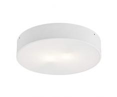 ARGON - Moderna lámpara de techo de 2 focos, acero lacado, color blanco