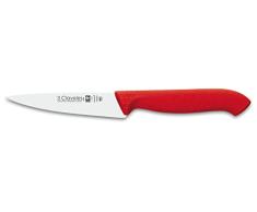 3 Claveles Proflex - Cuchillo cocinero 10 cm, acero inoxidable, rojo