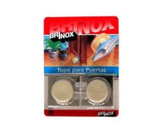 BRINOX Tope Puerta pequeÃ±o Adhesivo, Beige, 2x4.1x4.1 cm