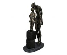 Casablanca modernes Design Gilde 89360 - Escultura para mamÃ¡ y niÃ±o, Color Bronce, Base en Gris, Altura: 28 cm, Ancho: 15 cm, Profundidad: 8 cm