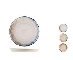 H&H Artisanal - Plato de frutas en Stoneware, varios colores, 21 cm, calidad artesanal