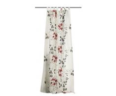 Home Fashion 48263-807 - Cortina (245 x 140 cm), diseño de Flores, Color Rojo