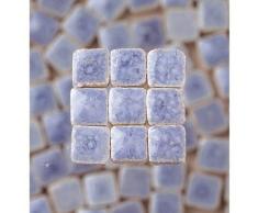 mosaicmicros 5 x 5 x 3 mm 10 g (azulejos de mosaico de cerámica esmaltado Mini, Luz Azul