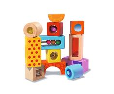 Eichhorn Bloques de sonido â 12 bloques de madera coloridos que hacen ruidos para niÃ±os y bebÃ©s a partir de 12 meses, juguetes de madera