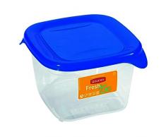 CURVER Papelera 00558-139-01 Cuadrada Recipiente hermético Fresh and Go, 0, 45L, translúcido/Azul