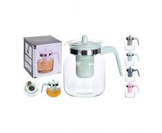 EXCELLENT HOUSEWARE 76320 Tetera de Cristal, Transparente, 1.5 L