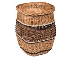 Prestige Mimbre para la Ropa Sucia Cesta de Mimbre con Tapa, Natural