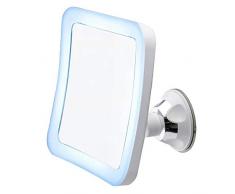 Camry CR 2169 - Espejo cosmético con Ventosa y 5 aumentos, iluminación LED, baterÃa, Espejo Giratorio para Maquillaje, Espejo de baño, Espejo de Maquillaje, Montaje en Pared, Soporte, Color Blanco