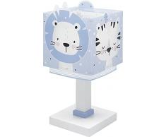 Dalber Lámpara Infantil De Mesa Baby Jungle Jungla Azul, Oso León Tigre Conejo