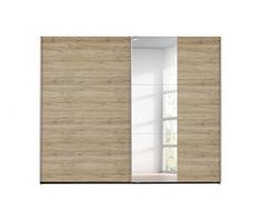 Rauch Möbel Santiago Armario con Puertas correderas, Madera, Roble Sanremo Claro, Breite 261 cm