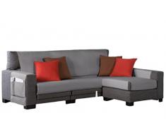 Zebra Textil Beret Protector de Sofa, Tela, Gris Marengo, Chaise Longue 235 cm. Derecha