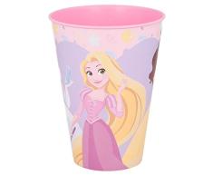Vaso infantil de plástico reutilizable de 430 ml de Princesas Disney