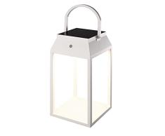 Mantra Iluminación. Modelo SAPPORO. Linterna portátil de exterior fabricado en aluminio acabado en color blanco