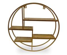 Menzzo Redonda CÃ³modas y aparadores, Madera Metal, L75 x P10 x H75 cm