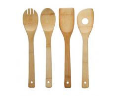 5 FIVE 76337 Utensilios de Cocina de Bamboo, 4 Unidades, Beige