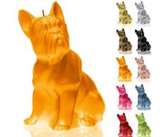 Candellana Hecho a Mano Bulldog Classic Vela de Regalo - Divertida - Vela Decorativa - Decoración del Hogar - Regalos para Amigos - Mecha de Algodón - Tiempo de Quemado 24h - Vela Orange