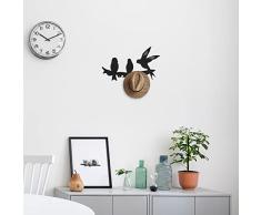 OJOS 494PYT1120 - Gancho de pared de metal negro (50 x 3 x 30 cm) para decoración de salón o dormitorio