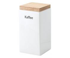 ContinentaÂ -Â Tarro de CafÃ© de CerÃ¡mica, Cuadrado, con Tapa de Madera, luftdichter Recipiente, 1,2Â L, tamaÃ±o: 10Â x 10Â x 20,5Â cm