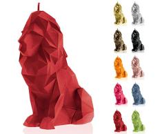 Candellana Hecho a Mano Lion Low-Poly Vela de Regalo - Divertida - Vela Decorativa - DecoraciÃ³n del Hogar - Regalos para Amigos - Mecha de AlgodÃ³n - Tiempo de Quemado 74h - Vela Red