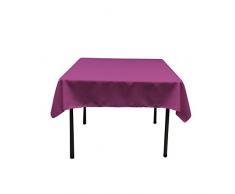 La Lino poliéster popelÃn Mantel Cuadrado, poliéster, Magenta, 147.30000000000001 x 147.30000000000001 x 0.04 cm