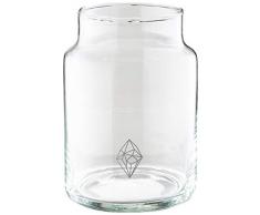 Tak Design Vaso de Agua, Glass, Plata, 100 mm