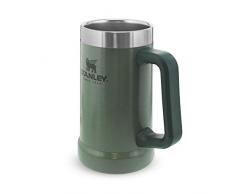 Stanley Adventure Vacuum Stein 0.7L / 24OZ Hammertone Green – Termo Mantiene la Cerveza Fría 7 horas - Jarra Cerveza Acero Inoxidable - Vaso Termico Vintage - Apta Para Lavavajillas